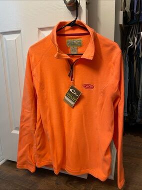 Drake Waterfowl Extreme Orange Quarter-Zip Fleece Pullover